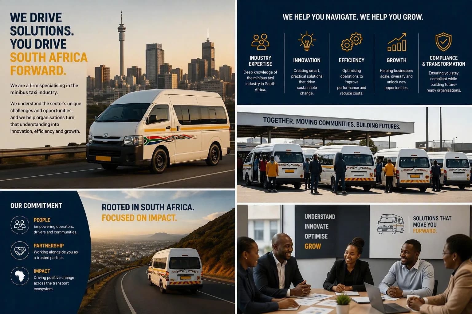 MGPK advisory work across minibus taxi operations, South African cities and partner organisations
